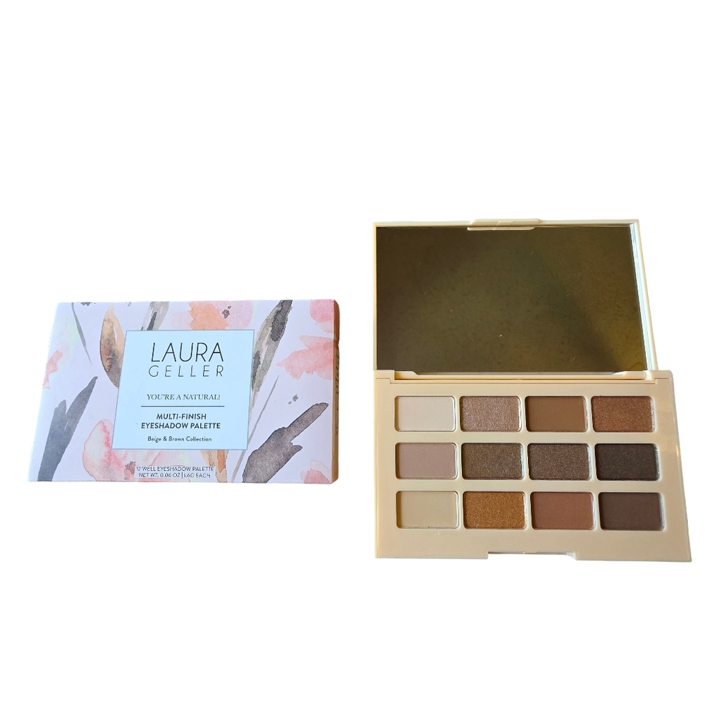 Laura Geller You’re A Natural Multi-Finish 12 Eyeshadow Palette Beige& Brown NIB
